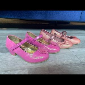 Little girls sparkly Disney heels
